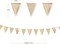 30Ft Champagne Gold Triangle Pennant Banner – Paper Flag Garland for Wedding, Graduation, Birthday, Bachelorette, Party Décor